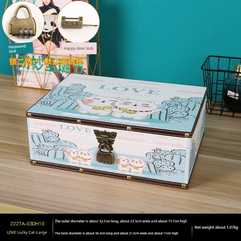 Retro Moisture-Proof Flat Storage Kids Small Box