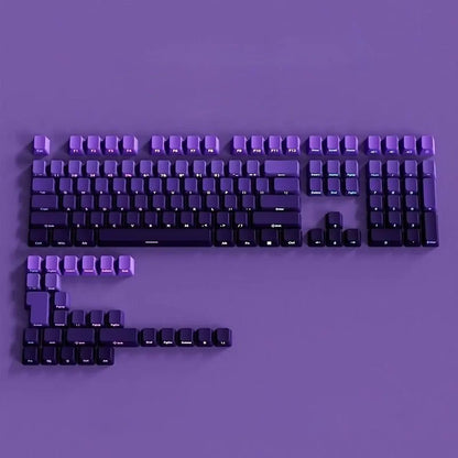 131 Keys Purple Gradient Keycaps Cherry Height PBT Thermal Sublimation DIY For 61 87 98 104 108 Keys Mechanical Keyboard