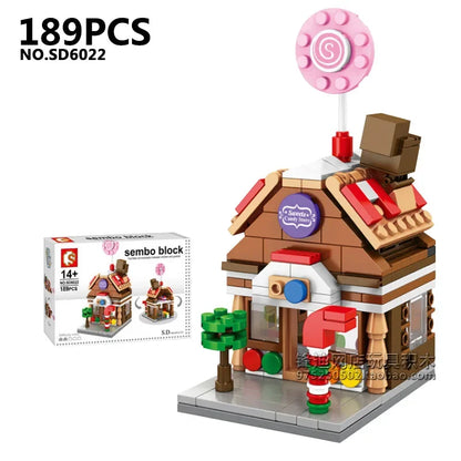 House Building Blocks Mini City Store Street View Snack Street Children's Toys Boys and Girls Gifts Compatible With Lego