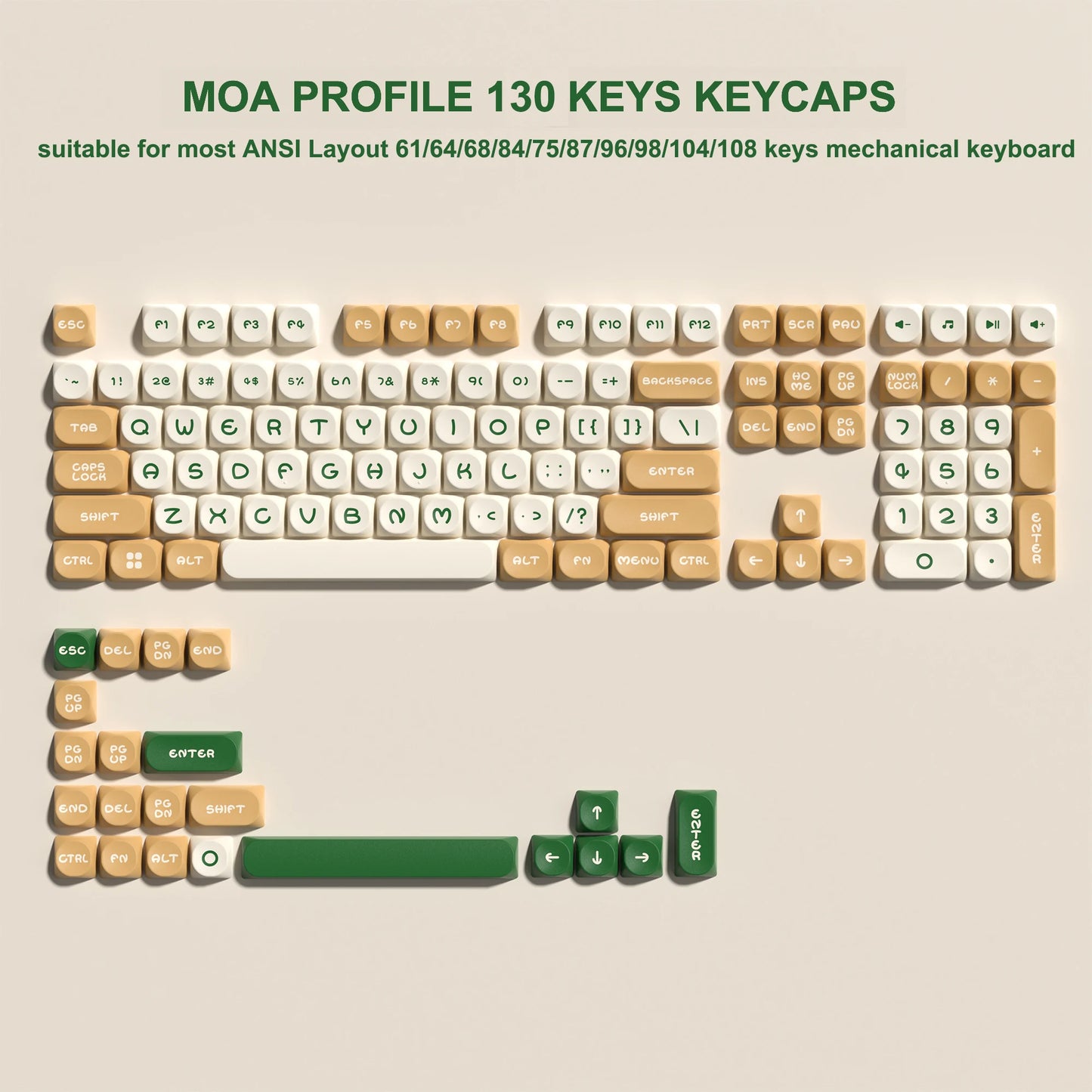 134 Keys MOA Profile Gradient Purple PBT Keycaps Customs Dye Sub Key caps for 61/87/104 Cherry MX Gaming Mechanical Keyboard