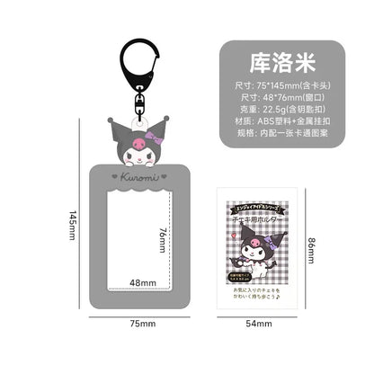 Sanrios Kuromi Cinnamoroll Purin Dog Photocard Bag Cute Cartoon My Melody Card Holders Student Id Credit Card Storage Case Bag