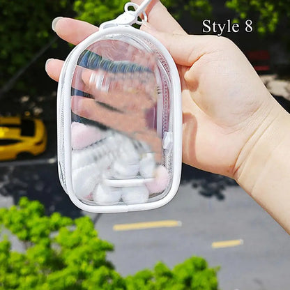 Jewelry Organizer Transparent Storage Box Pouch Mystery Box Keychain Bag Storage Case Thicken Wallet Cute Doll Bag Organization