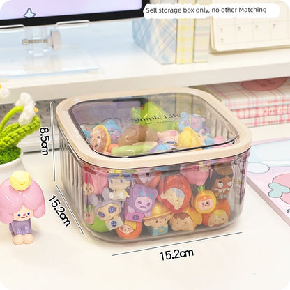 Cute Tablets Dustproof with Cover Minimalist Storage Box Girls' Desktop