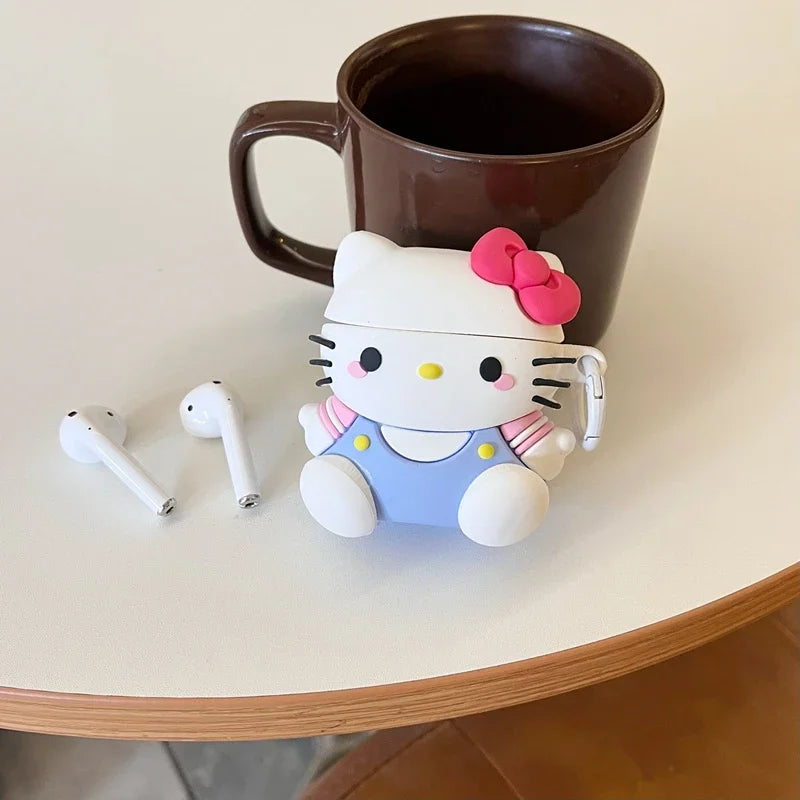 3D Cartoon Sanrio Hello Kitty For Apple Airpods 1/2/3 Generation Airpods Pro/Pro2 Wireless Bluetooth Headphone Protective Case