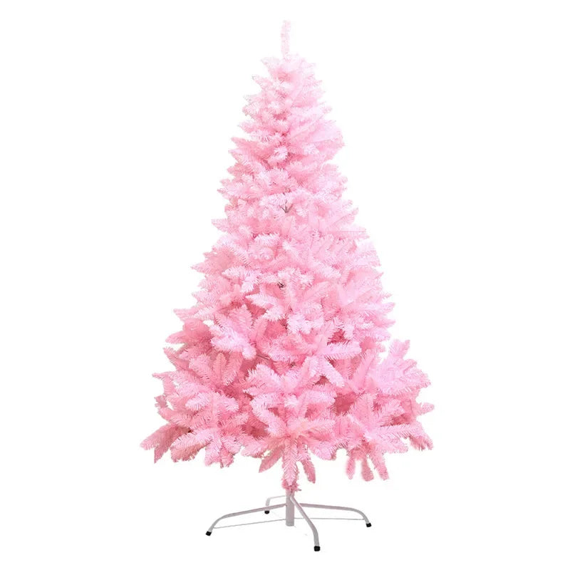 Pink Christmas Tree 210cm/180cm/150cm Large Artificial Xmas Tree Retardant Fir Tree for Рождество Navideño