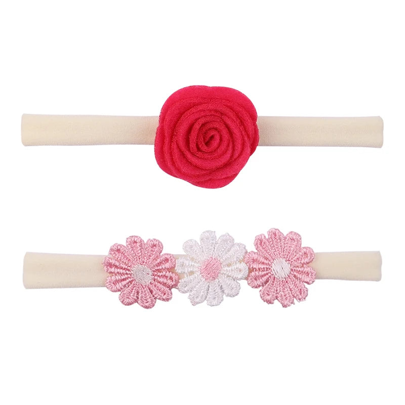 1Pcs Baby Girl Cute Flower Headband Elastic Hair Band Newborn Head Toddler Headband Headwear Kids Accessories Christmas Gifts