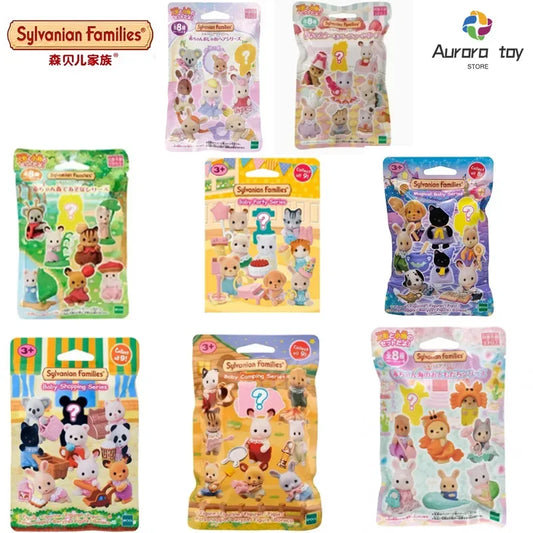 Sylvanian Families Blind Box Baby Mini Figure Dress Up Forest Family Cake Mystery Box Lucky Bag Cute Birthday Gifts For Children