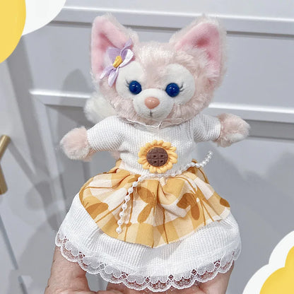 Disney LinaBell Keychain Doll Skirt Plush Toy Bookbag Backpack Cute Pendant Christmas Halloween Gift Pink Plush Fox