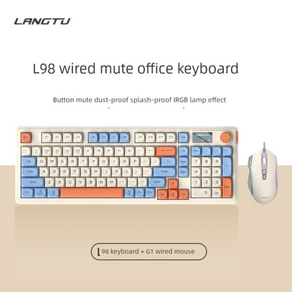 Langtu L98 Wired Screen RGB Backlit Keyboard Mouse