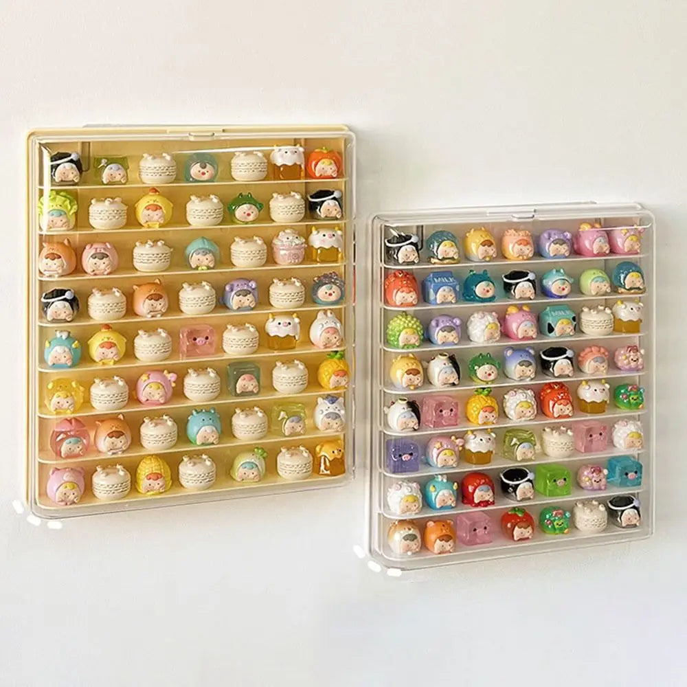 Storage Box 8 Layers Large Space Display Cabinet Hanging Wall Mounted Acrylic Transparent Lid Dolls Showing Box