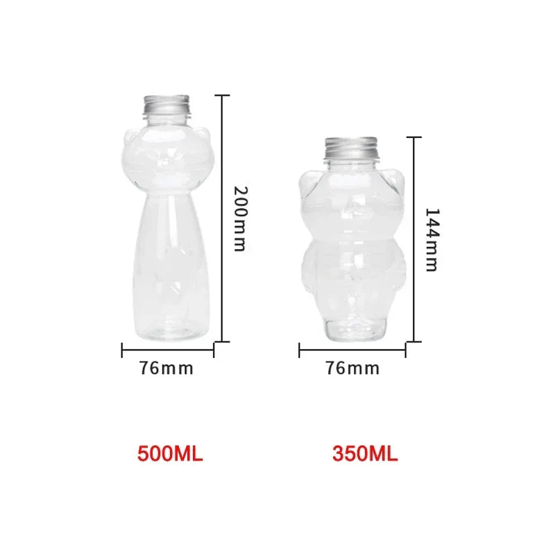 Kawaii Milk Water Bottle Tea Coffee Juice, Portable Water Cup, Home Clear Juice Drink Bottle, BPA Free Cute Water Bottle