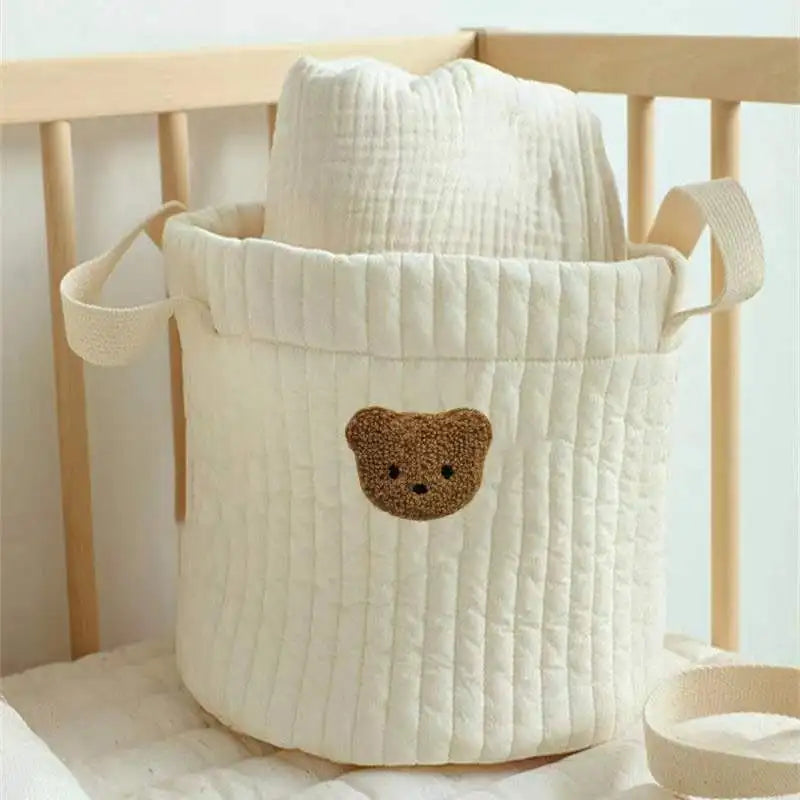 Baby Diaper Nappy Bags for Mom Cute Bear Large Capacity Mommy Bag Caddy Toys Dolls Storage Organizer Babies Accessories Beige