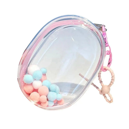 Clear PVC Protective Bag For 10CM Cotton Doll Portable Organizer Box Storage Pouch Keychain Bag Dustproof Box Doll Bag