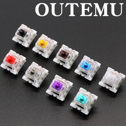 Outemu Switch for Keyboard 3Pin Linear Tactile Clicky Silent Switches for Mechanical Keyboards Gray White Red Blue Gaming Switch