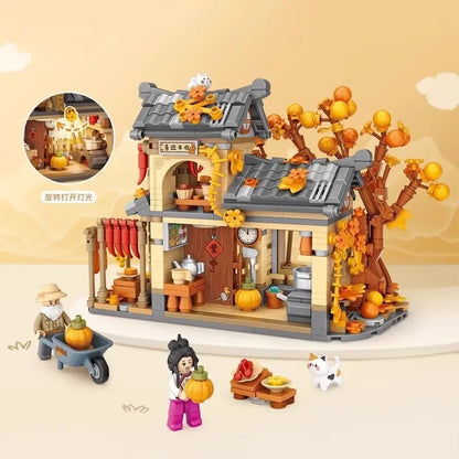 LOZ Autumn House DIY decoration blocks Home decoration Model Building Blocks toys Assembly Toy Christmas Gift for Children Adult