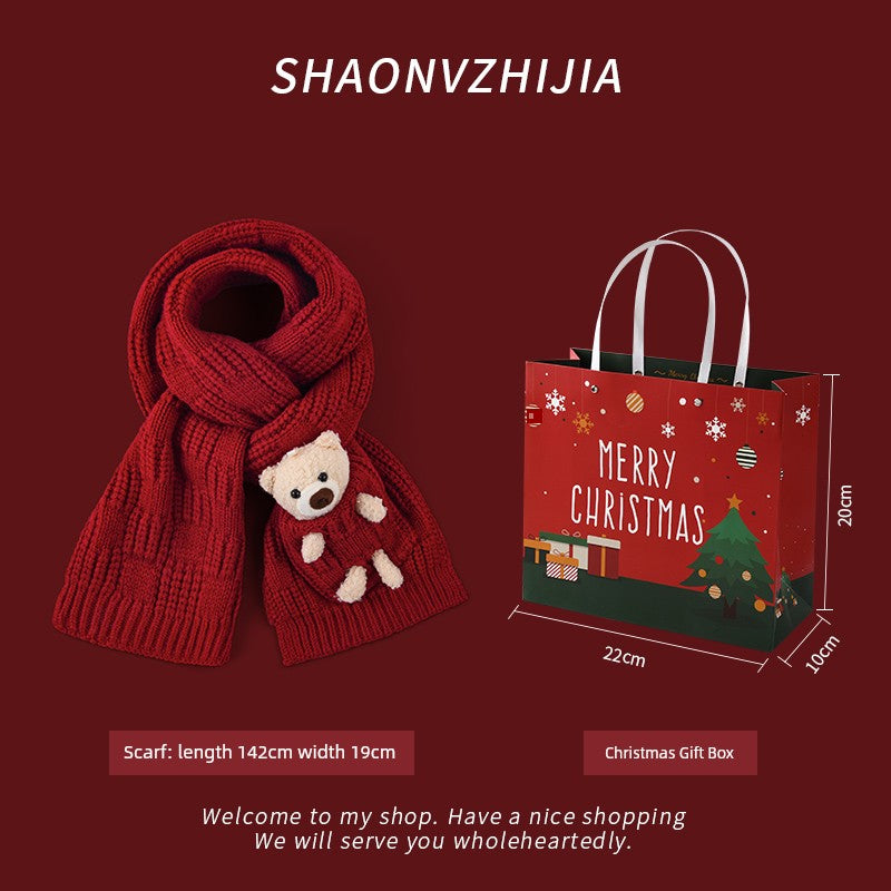 New Year Christmas Cute Female Winter Wool Gift