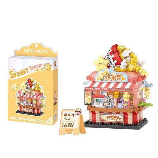 LOZ NEW Building Blocks City View Scene Coffee Shop Retail Store Architectures model Assembly Toy Christmas Gift for Children