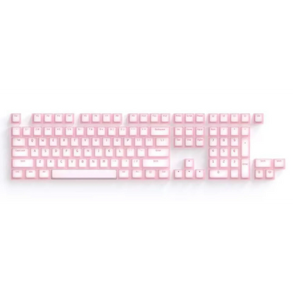 Jelly Pudding Soft Silicone Cherry Keycap Set ABS 113 Keys Matte Transparent Girl Simple for 60/84/98/108 Mechanical Keyboards