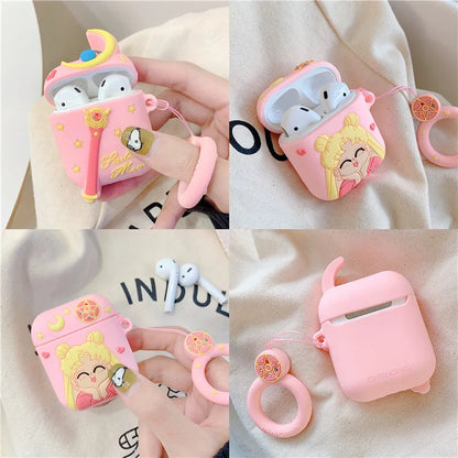 Ins Sailor Moon Airpods Pro2 Protective Case Cute 2nd Generation 3rd Generation Apple Bluetooth Earphone Case Cute Gift For Girl