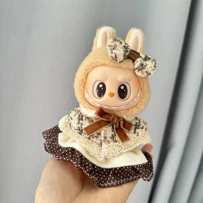 Cute Mini Plush Doll'S Clothes 17cm Labubu II Idol Dolls Sitting Party Outfit Accessories For Korea Kpop Exo Clothing DIY Gift