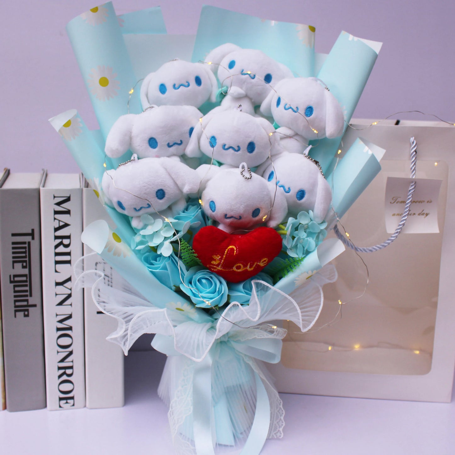 Christmas Gifts Cartoon  Plush Bouquet My Melody Kuromi Cinnamoroll Kt Cat Plush Doll Toy Valentine Graduation Gifts