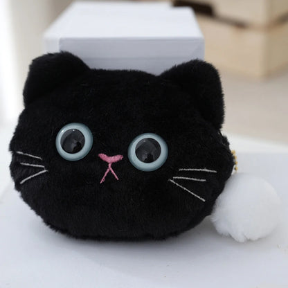 Kawaii Cartoon Cute Cat Coin Purse Keychain Pendant Creative Plush Animal Cat Storage Bag Children Mini Coin Bag Birthday Gifts