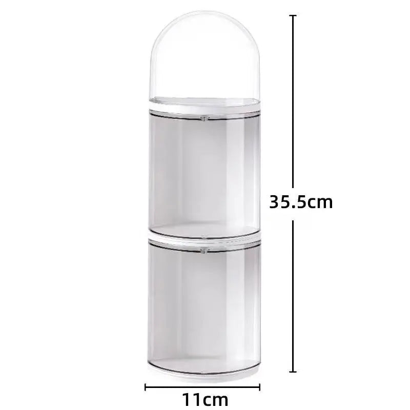 Transparent Acrylic Display Rack, Creative Capsule Rotating Doll Model Decorative Rack, Free of Holes, Wall-Mounted Vertical