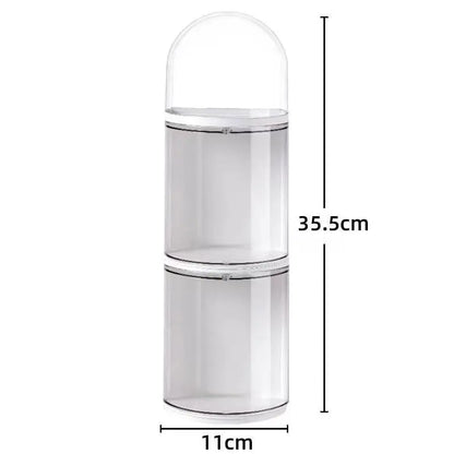 Transparent Acrylic Display Rack, Creative Capsule Rotating Doll Model Decorative Rack, Free of Holes, Wall-Mounted Vertical