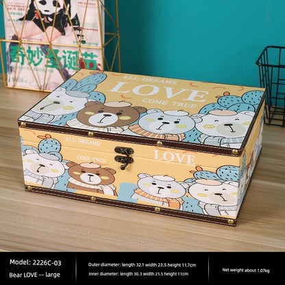 Retro Moisture-Proof Flat Storage Kids Small Box