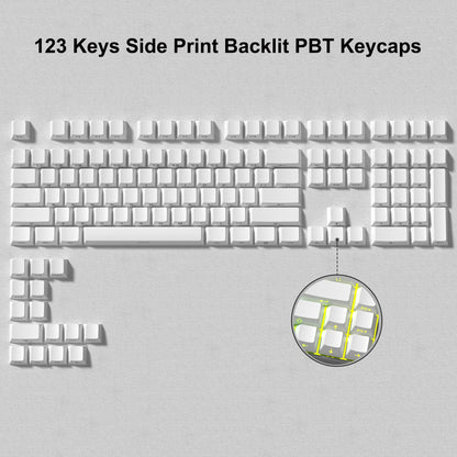 136 Key Side Print Gradient Red Cherry Profile PBT keycaps Double Shot Shine Through Backlit Key Caps For MX Mechanical Keyboard