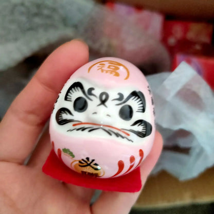 Japanese Ceramic Daruma Crafts Cartoon Lucky Cat Fortune Ornament Landscape Home Decor Accessories Gifts Living Room Decoration