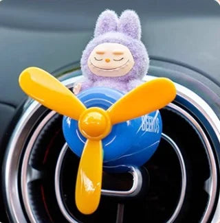 Labubu The Monsters Have A Seat Mengli Car Aromatherapy Doll Car Air Outlet Small Aircraft Cartoon Ornament Decoration