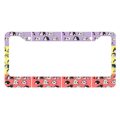 Japanese anime personalized and standardized car license plate frame color scheme Cute matching customized products -2