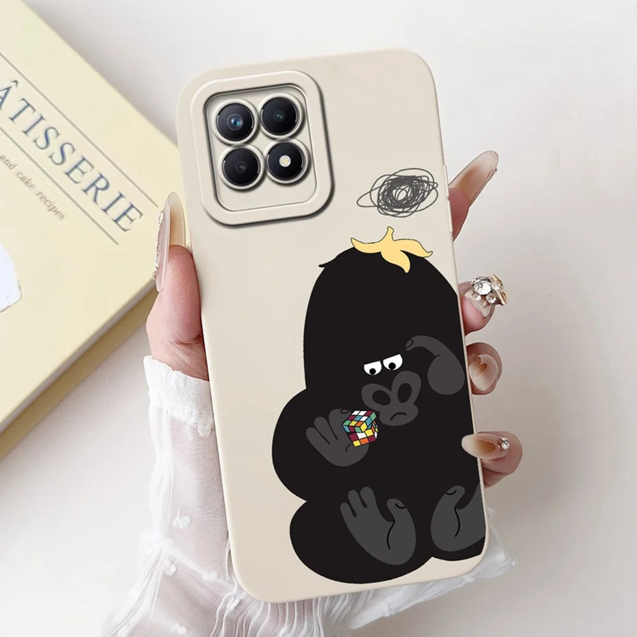 Lens Protective Case For Realme 8i RMX3151 Cute Cartoon Soft Silicone Back Cover For Realme8i Phone Cases