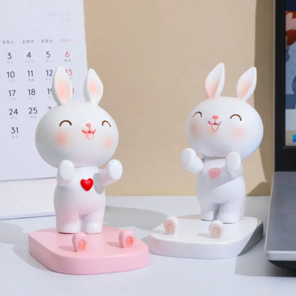 Creative Mobile Phone Stand Desktop Girls Cute Small Cartoon Ins High Value Cute Bunny Decorative Ornaments  phone holder