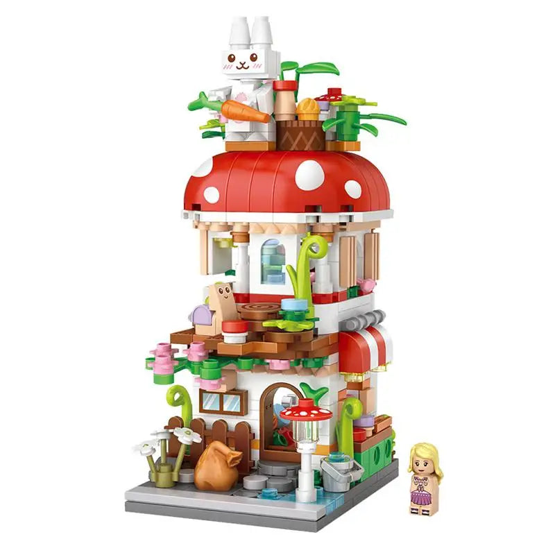 LOZ Blocks Cute Mini Street Store Children Educational Toys Small Shop Brinquedos Model  Building Bricks Girl Gifts 1621 - 1652