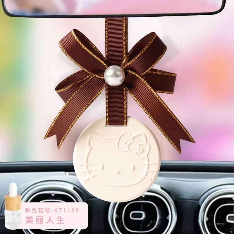 MINISO HelloKitty Car Aromatherapy Pendant New Car Perfume Fragrance Ladies Cartoon High-end Light Fragrance Fragrance Ornaments