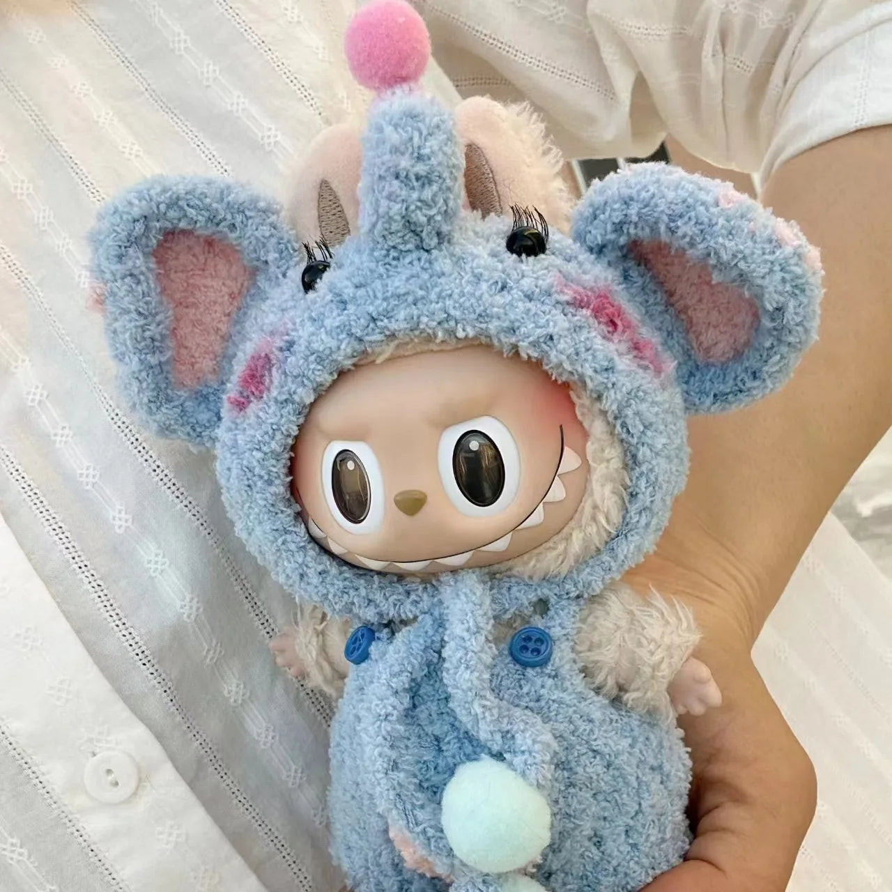 Handmade Mini Plush Doll'S Hat for 17cm Labubu Idol Dolls Cute No Doll Accessories For Korea Kpop Exo Clothing Hoodie Kawaii Hat