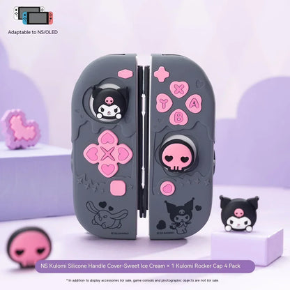 Sanrio Kuromi Cinnamoroll Pochacco Switch Ns/Oled Handle Protective Case Anti-Fall Digital Accessories Toy Birthday Gift