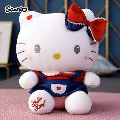 Sanrio Hello Kitty Kuromi Throw Pillow Baby Stuffed Toys Anime Cat Plush Toys Plushie Kids Gifts Children Dolls For Girls Boys