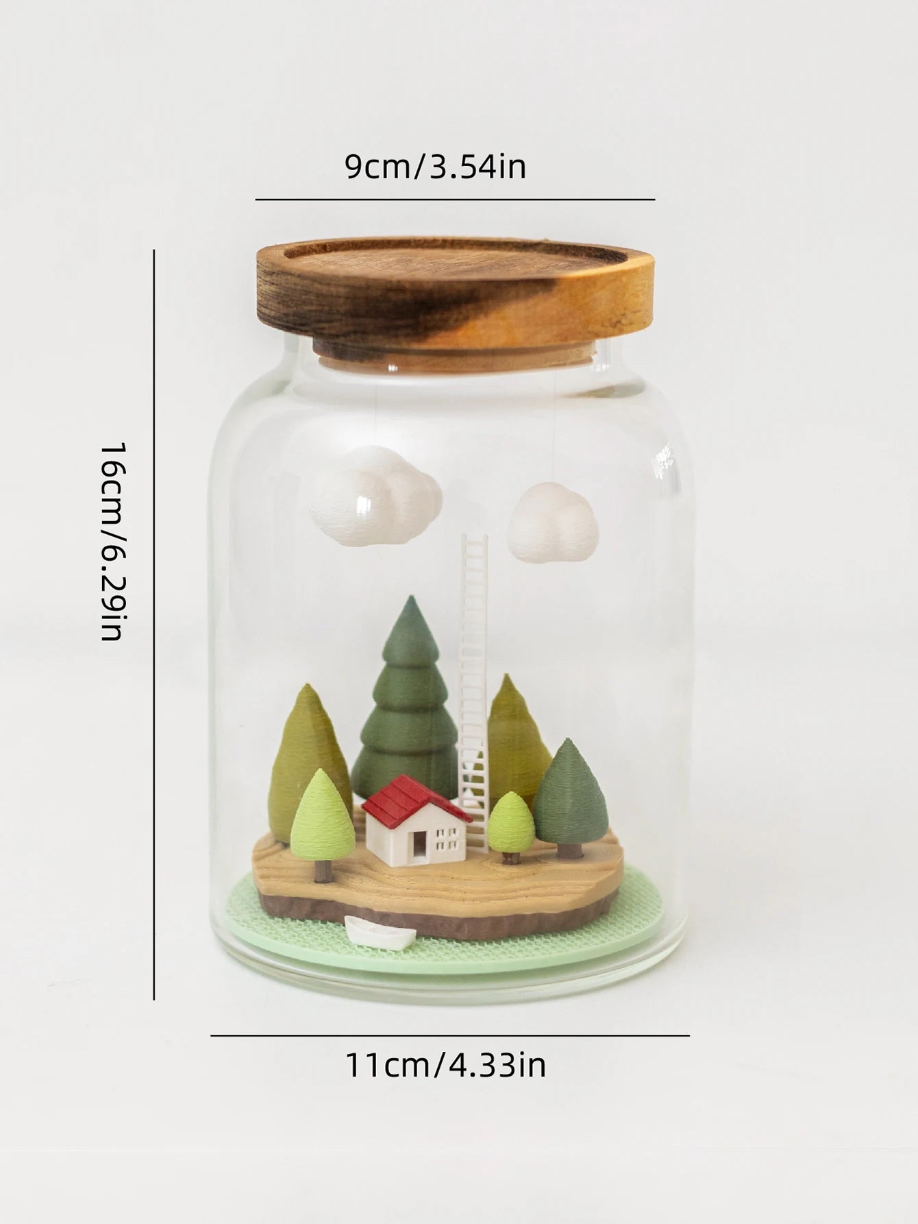 Glass Bottle Decorations  Healing Emotional Ornament With Wooden Lid Cloud Home Decoration Graduation Birthday Christmas GiftGla