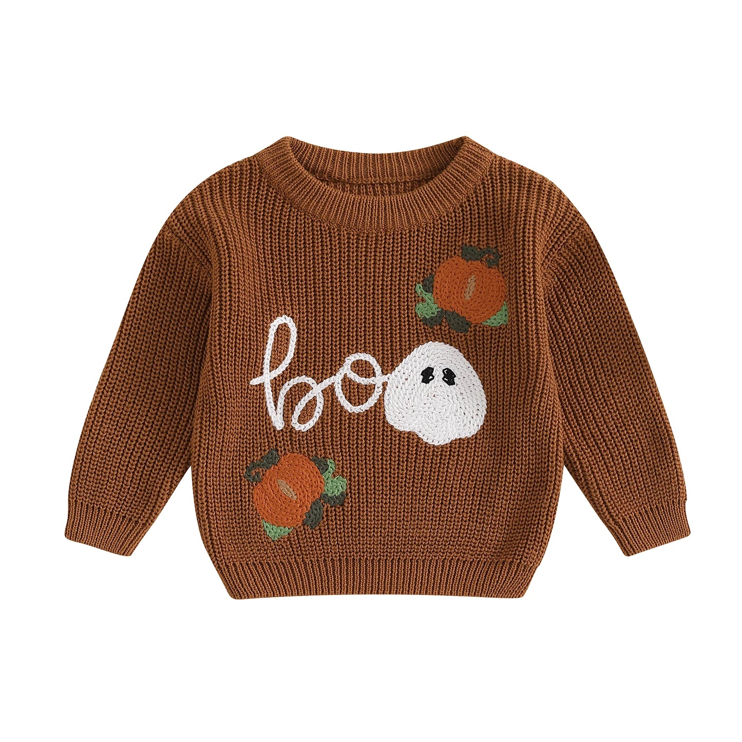 MISOWMNJOY Winter Baby Knitted Clothes for Boys Girls Halloween Sweaters Pumpkin Long Sleeve Crochet Children Pullover Jumper