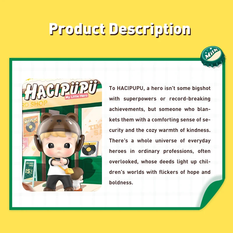 POP MART HACIPUPU My Little Hero Series Mystery Box 1PC/12PCS POPMART Blind Box Action Figure Cute Toy Collectible Figurine