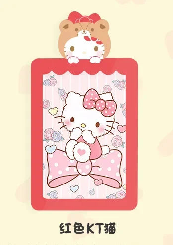 Sanrios Kuromi Cinnamoroll Purin Dog Photocard Bag Cute Cartoon My Melody Card Holders Student Id Credit Card Storage Case Bag