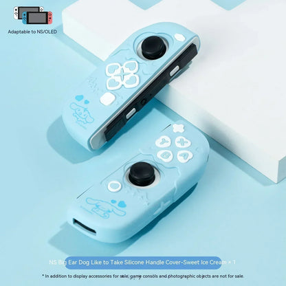 Sanrio Kuromi Cinnamoroll Pochacco Switch Ns/Oled Handle Protective Case Anti-Fall Digital Accessories Toy Birthday Gift