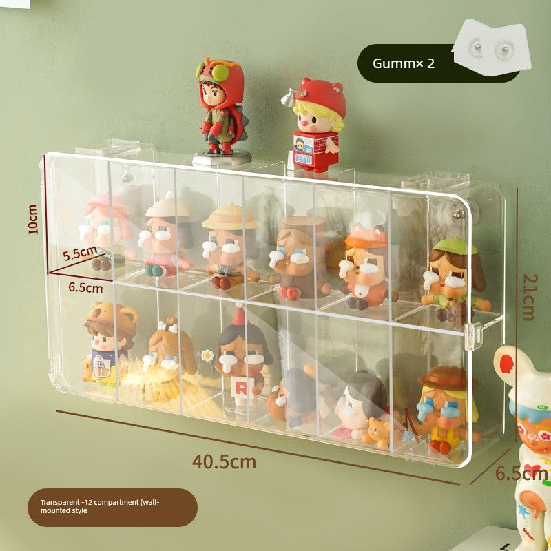 Blind Box Storage Tank Bubble Matt Display Box Blind Box Display Stand Dustproof Hand-Made Storage Display Cabinet Doll