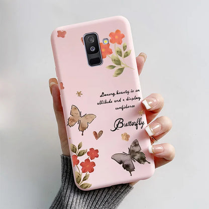 Case For Samsung A6 2018 Cover A 6 A600F Cartoon Cat Fox Soft Silicone TPU Phone Case For Samsung Galaxy A6 Plus 2018 A605F Case