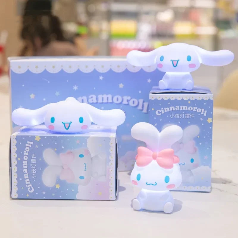 New Sanrio Blind Box Kawaii Cinnamoroll Figures Toy Light Night Home Decoration For Fans Children Christmas Gift