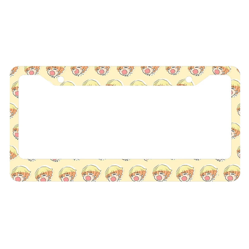 Japanese anime personalized and standardized car license plate frame color scheme Cute matching customized products -2