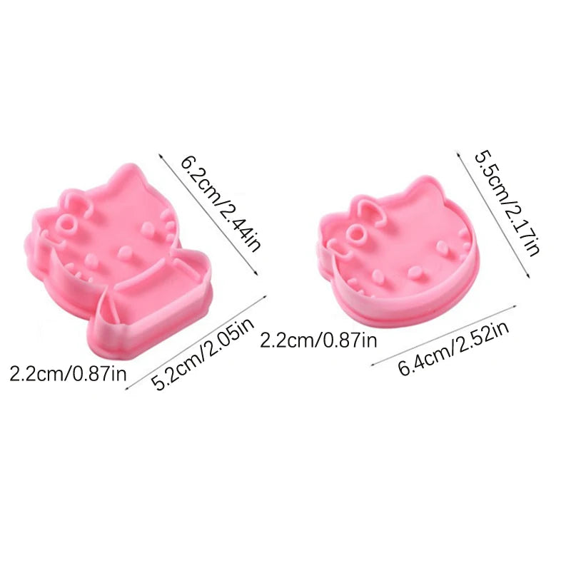 3D Plastic Cookie Cutter Set Mousse Cookie Stamp Pressure Fondant Cake Decoration Baking Tools Party Supply Hello Kitty